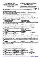 Đề khảo sát chất lượng lần 4 môn Hóa học Lớp 12 - Mã đề 106 - Năm học 2019-2020 - Trường THPT Nguyễn Thị Giang